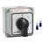 KEYMOO 20A Rotary Changeover Switch with Box, 660V 4 Position 2 Poles 8 Terminals, Blue Universal Selector Switch with Fork Terminals, IP65 (4 Positions 2 Poles - Blue)