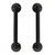 Set of 2 Industrial Pipe Gate Pull Handle, Grab Bar, Towel Bar, Antique Rustic Cast Iron Handrail - Matte Black, 19-3/4 Inch