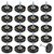 M METERXITY 20-Pack Screw Covers Caps, 1" Dia Stainless Steel Brushed Mirror Decorative Screws Cap Nails Fasteners for Sign Advertising Hardware/Bathroom Upholstery Head Covers [Black]