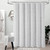 BTTN Extra Wide Shower Curtain - 108x72 Inch Boho Farmhouse Fabric Weighted Linen Shower Curtain Set with 18 Hooks, Large Country Hotel Neutral Waterproof Cloth Shower Curtains for Bathroom, Grey/Gray