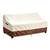 Finiboko 3-Seater Outdoor Sofa Cover, 76Wx32Dx31H inches Outdoor Furniture Covers Waterproof,100% Waterproof Heavy Duty Patio Furniture Covers,Beige&Brown Modern Style Outdoor Couch Cover