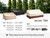Finiboko 3-Seater Outdoor Sofa Cover, 76Wx32Dx31H inches Outdoor Furniture Covers Waterproof,100% Waterproof Heavy Duty Patio Furniture Covers,Beige&Brown Modern Style Outdoor Couch Cover