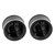Lynlane 1 Pair Twisted Front Wheel Axle Nut Covers Conical Axle Nut Caps Compatiable for Harley Touring Softail, Sportster, Dyna Street Glide Road King Road Glide Electra Glide 2008 Up (Black)