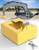 Rvdeaa Gooseneck Trailer Lock, Gooseneck Lock for Trailers, Fits Round and Square Trailer Tubes, Gooseneck Lock Fits Most 7 Inch Baseboard Couplers - Fluorescent Yellow