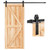 EaseLife 6.6 FT Sliding Barn Door Hardware Track Kit,Basic J Pulley,Slide Smoothly Quietly,Easy Install (6.6FT Track Kit for 36"~40" Wide Single Door)