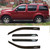 Puermto Side Window Visors Wind Deflector fit for 2005-2012 Nissan Pathfinder,4pcs Out-Channel Tape On Dark Smoke Nice Sun Rain Guards Set 94512