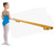 Ballet Barre Single Bar 4 FT Long 2.0” Diameter Gold, Kids and Adults | Open Bracket Wall Mounted Fixed Height Wooden Ballet Barre | Home/Studio Ballet Bar, Dance Bar, Stretch Bar, Dancing/Stretching