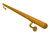 Ballet Barre Single Bar 4 FT Long 2.0” Diameter Gold, Kids and Adults | Open Bracket Wall Mounted Fixed Height Wooden Ballet Barre | Home/Studio Ballet Bar, Dance Bar, Stretch Bar, Dancing/Stretching