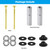 Hibbent 2 PCS Universal Toilet Seat Bolts Kit, Heavy Duty Solid Brass Toilet Bolts with Extra Long Stainless Steel Downlock Nuts Rubber Washers Gaskets, Easy to Install - Bathroom Toilet Repair Screw