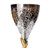 StonKraft eSplanade Engraved Brass Goblet Champagne Glasses Flutes Coupes Wine Glass Set (Thick) - Silver Polished