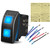 3 Way Maintained Rocker Switch 7Pin ON-Off-ON Rocker Switch Button 12V 20A DPDT Dual Blue LED Toggle Switch with Jumper Wire with Stickers for Automotive Car Marine Boat UTV ATV RV