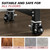 ANDUTEES Leveling Casters Set of 4, Heavy Duty Workbench Stem Caster Wheels with T-Nuts, Adjustable Retractable Swivel Industrial Castors with Ratchet Handle, Load 4400 Lbs (Stem Size 1/2" and M12)