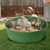 Kalekey Chicken Dust Bath Tub, Adjustable 25'' Chicken Dust Bath Contain Bottomless Design, Dust Bath for Chickens, Ducks, Turkeys, Quails for Farms, Chicken Coops (Green)