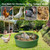 Kalekey Chicken Dust Bath Tub, Adjustable 25'' Chicken Dust Bath Contain Bottomless Design, Dust Bath for Chickens, Ducks, Turkeys, Quails for Farms, Chicken Coops (Green)