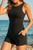 Talisea Tankini Swimsuits with Shorts - Two Piece Tummy Control Bathing Suits High Neck Swimwear with Two Side Pockets Black