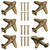 BAOTXHBR 6 Pack Airplanes Knobs Door Handle Cabinet Pull Dresser Single Hole Plane Shape Knobs Handles Drawer Pulls for Furniture (Bronze)