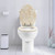Elongated Toilet Seat Natural Wood Toilet Seat with Zinc Alloy Hinges, Easy to Install also Easy to Clean, Anti-pinch Marble Toilet Seat by Angol Shiold (Elongated, Beige Pink)