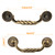 KH866 4.5'' C-C Center Drawer Pulls, 4 Pack Antique Bronze Bail Drop Swing Handles for Dresser Cabinet Knob, Vintage Style Brass Handle 114 mm (4.5 Inch) Center to Center Furniture Pulls