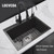 Kitchen Sink Grid 26" x 14", LOCVCDA Sink Protectors for Kitchen Sink with Rear Drain, Sink Bottom Grid, Stainless Steel Sink Protector, Sink Grate for Bottom of Kitchen Sink (26" x 14" - Rear Drain)