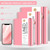 AHGXG Lined Spiral Notebook 8.5" x 11", A4 Large Notebook Journal for Women Men, 110 Numbered Pages College Ruled Notebook, 100 GSM Paper, Waterproof Plastic Cover, for School Work Note Taking, Pink