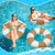 Foilswirl 47.24 Inch Jumbo Inflatable Pool Floats for Adult White Striped Pool Inner Rings Swimming Inflatable Floaties Tube Women Summer Beach Bachelorette Wedding Decor(Brown White,3 Pcs)