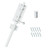 Barrel Bolt Latch 9.6 Inch White Heavy Duty 304 Stainless Steel Slide Bolt Gate Latch Hardware for Outdoor Fence Wooden Gates Barn Door Inside Door