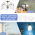 PATIKIL 1.65" Hole 5.35" High Plastic Lampshade, 5 Pcs Horseshoe Floor Lamp Light Covers Replacement Lamp Shade Cover for Floor Table Lamp Multi-Head Stand Up Lamp Light, White