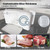 Meat Slicer for Home, 150W Foldable Deli Meat Slicer with 6.7'' Blade, Child Lock Protect Electric Food Slicer, Adjustable Thickness Portable Food Cutter Machine for Meat Deli Bread (White)