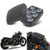 JMTBNO Black Universal Motorcycle Pillion Passenger Pad Seat Leather Pillion Pad Seat 8 Suction Cups Motorcycle Rear Passenger Seat Compatible with Harley Sportster Bobber Chopper Custom Bike