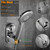 Handheld Shower Head Holder - 90 Degree 5 Angles Adjustable - Wide Input - Ideal for Large & Heavy Shower Heads -