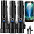 18FTRabbit 3 Pack Rechargeable Flashlights High Lumens, 990000lm Super Bright Handheld Flash Light with Power Display, 15H Runtime, IPX7 Waterproof, Zoomable 5 Modes for Outdoor Survival & Camping