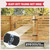 Heavy Duty Gate Hinges, 270° Fold-Flat Adjustable Hinge for Wooden Fence, Barn Door, Shed & Outdoor Gates, Rust-Resistant Black Iron, Easy DIY Installation (4PC, Black)