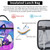 WOEMOZAP Galaxy Fox Insulated Lunch Box,Kawaii Fox Drinking Boba Bubble Tea Kids Lunch Bags For Girls,Reusable Portable Kids Girls School Lunch Box With Detachable Handle
