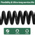 Short Garden Hose 3 ft x 5/8" Female to Female, Heavy Duty Small Water Hose Extender Connector, Leak-Free Connections Hybrid Rubber Leader Hose with 3/4" Double GHT Fittings, Black