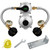 CALPOSE 2-Stage Regulator with 18" RV tailpipe Hose Involve Gauge, 2 Stage RV Propane Regulator, 3/8" NPT Female Outer, for RV Trailer