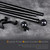 JRZOO Black Curtain Rods for Windows 72 to 144 Inch, 1'' Heavy Duty Adjustable Drapery Rod with Unique Crystal Ball Finials, Modern Decorative Curtain Rod,Size; 30-144''