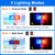 Aolyty Solar Strobe Light, Bright Red & Blue Light Flashing IP65 Waterproof Solar Warning Light Double-Sided Caution Lights 2 Modes 80 LEDs for Construction Site, Dock, Crossroad, Driveway (1)