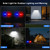Aolyty Solar Lights Outdoor, 3 Work Modes Solar Strobe Lights Waterproof Warning Wall Light 4 Pack Bright White Light/Red & Blue Light Flashing for Garden Patio Yard Front Door Home