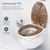 Sanilo Wooden Toilet Seat with Quick Release & Soft Close [ELONGATED] Decorative & Slow Close Molded Wood Seat - With One Click for Easy Installation & Cleaning - With Adjustable Fit (Old Tree)