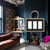Pearled Frame Decorative Wall Plate Switch Plate Outlet Cover (Triple Decorator, Black & Dark Golden)