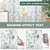MYSKY HOME Living Room Curtains 90 inch Long Thermal Insulated Room Darkening Curtains for Dining Room Patio Leaf Pattern Grommet Soft Drapes for Bedroom, Wide 52, Sage Green, 2 Pcs