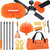 CALBEAU Ceiling Fan Cleaner Duster with 60 inch Extension Pole, Dusters for Cleaning High Ceiling Fan Blades, Dusters Kit with Storage Bag, Cleaning Tools for Families (14pcs)