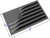 Metal American Flag Emblem Decal, Black, 5"x3", 1 Pair
