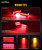 Partsam Submersible LED Trailer Tail Light Kit, Rectangular Trailer Lights+ID Bar+8 Markers, Combined Stop Turn License Plate Running Lamps with 25FT Wiring Harness Reflective Stickers, 12V