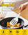 Pack of 2 Silicone Cooking Spatula, Heat Resistant Solid Turner, Non Stick Slotted Spatulas with Wooden Handle,Ideal Wood Kitchen Utensils Set for Frying, Baking, Flipping, Turning (WHITE)
