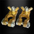 Ampper Brass Battery Terminal Connectors, Top Post Battery Terminals Battery Cable Ends for Marine Car Boat RV Vehicles (Wing Nuts, 1 Pair)
