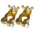 Ampper Brass Battery Terminal Connectors, Top Post Battery Terminals Battery Cable Ends for Marine Car Boat RV Vehicles (Wing Nuts, 1 Pair)