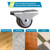 Skelang 4-Pack Rigid Caster 1", Low Profile Caster Wheel, Top Plate Fixed Casters for Trundle Bed, Cabinet, Drawer, Total Load Capacity 106 Lbs