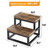2 Step Wooden Step Stools for Adults Kids, Heavy Duty Stepping Stools Wooden Bed Step Stools for High Beds, Non-Slip 2 Bedside Foot Stool with 500 Lbs Capacity, Kitchen, Bed, RVS Step, Rustic Brown