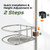 HAMITOR Shower Caddy Tension Pole: 4-Tier Rustproof Bathroom Corner Shelf Organizer for Renter - No Drill Large Shampoo Storage Rack - Adjustable 47-121" - Space Saving Bathtub Accessory - Silver Gray